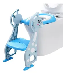 Pikkaboo EasyGo+ Potty Training Seat with Step Ladder  Giraffe - Blue