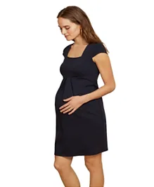 Mums & Bumps - Isabella Oliver Round Neck Maternity Dress - Black