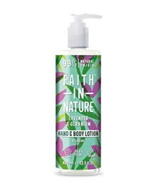Faith in Nature Hand & Body Lotion Natural Lavender and Geranium - 400mL