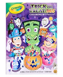 Crayola Trick or Treat Halloween Coloring Book & Stickers - 64 Pages