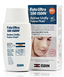 Isdin Foto Ultra 100 Active Sunscreen Unify Fusion Fluid No Color - 50ml