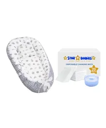 Star Babies Baby Sleeping Bed Pod + Free 20 Pieces Changing Mat & Powder Puff