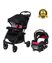 Baby Trend Ride N' Roll Travel System - Electric Pink