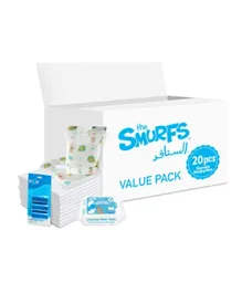 Smurfs Disposable Changing Mats Bibs & Other Essentials - Value Pack