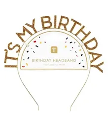 Talking Tables Luxe  Its My Birthday  Headband - Gold