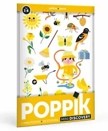Poppik Mini Discovery Sticker Poster The Garden - Yellow