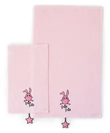 Milk&Moo Canchin Rabbit Baby Towel Set of 2 - Pink