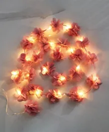 HomeBox Infinity 20-LED 2AA Warm Fabric Flower String Light - 150 cm
