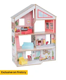 KidKraft Wooden Charlie Doll House - Pink