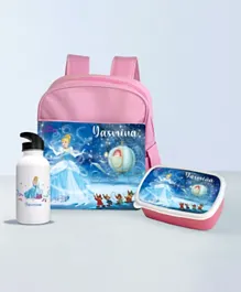 Essmak Personalized Backpack Set Disney Cinderella Pink - 11 Inches