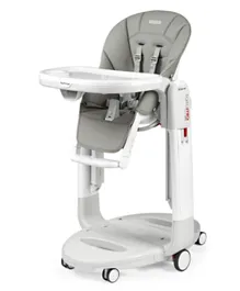 Peg Perego Tatamia Follow Me Compact High Chair, Multi-Reclining, Adjustable Seat, Bake Blocking System, 78 x 59 x 107 cm, 0 to 3 Years - Ice
