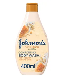 Johnson & Johnson Vita-Rich, Smoothies Comforting Yogurt Honey & Oats Body Wash - 400ml