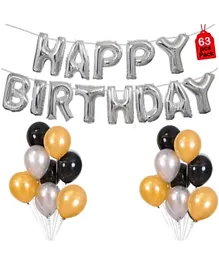 Party Propz Happy Birthday Balloons Decoration Kit Set - Pack of 63