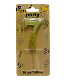 Italo Golden Glitter Dipped Birthday Candle Number 7