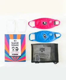 SuperShrunks Kids Face Masks Kits - Pack of 2