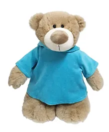 Fay Lawson Mascot Bear with Blue Hoodie - 28 cm