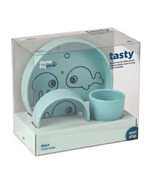 Done By Deer Silicone Dinner Set Sea Friends  - Blue