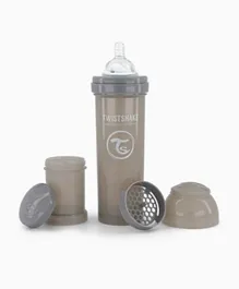 Twistshake Anti Colic Baby Feeding Bottle Pastel Grey - 330ml