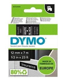 DYMO Tape Tape White On Black D1