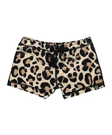 Beach & Bandits Leopard Swim Shorts - Ivory