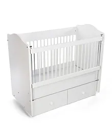 Belis Nino Convertible Baby Bed with Drawers 50 x 100 cm - Dove
