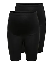 Only Maternity 2 Pack Maternity Shorts - Black