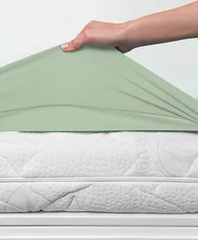 B-Sensible Crib Fitted Sheet & Mattress Protector - Green