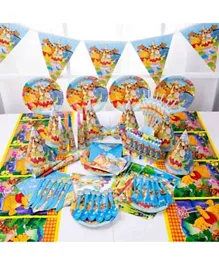 UKR Winnie the Pooh Party Set Yellow - 86 Pieces