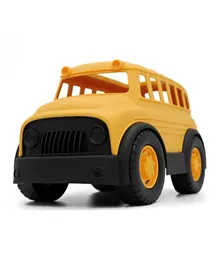 Rollup Kids Eco Friendly School Bus Bricks Vehicle - Yellow