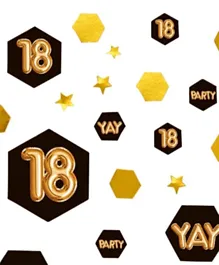 Neviti Glitz & Glamour  Age 18 Confetti Scatter - Black & Gold