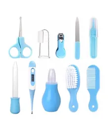 Pikkaboo Baby Care 10-piece Grooming Kit - Blue