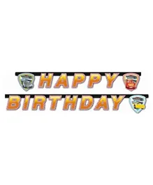 Procos Cars 3 Die cut Happy Birthday Banner - Yellow