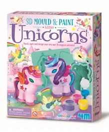 4M 3D Glitter Unicorns Mould & Paint Craft Set
