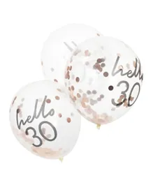 Ginger Ray Hello 30 Confetti Birthday Balloons