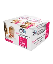 Cool & Cool Baby Sanitizing Wipes Pack of 6 - 60 Wipes Each