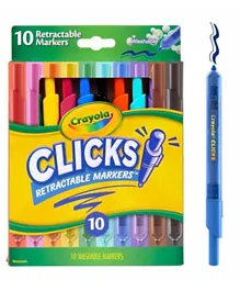 Crayola Super Clicks Retractable Markers Multicolor - Pack of 10
