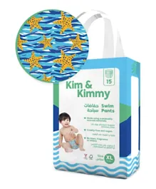 Kim & Kimmy Swim Pants Starfish Splash X-Large - 15 Pieces