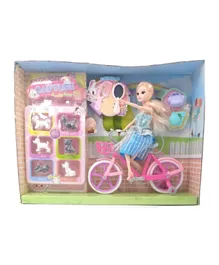 STEM  Capture Lovely Pets Exquisite Bicycle Barbie Doll - 10 Inches
