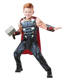 Rubie's Avengers Thor Theme Costume With Hammer - Grey