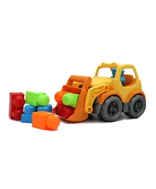 Rollup Kids Eco Friendly Scooper Bricks Vehicle Orange Yellow - 7 Pieces
