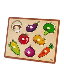 Viga Vegetables Wooden Knob Puzzle