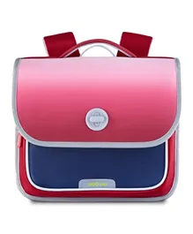 نوهوو - حقيبة مدرسية أفقية لحماية العمود الفقري الإرجونوميكية - أحمر للأطفال - 11 إنش