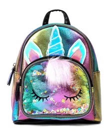 Eazy Kids Unicorn Sequin School Backpack Multicolor - 9 Inches