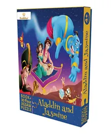 Aladdin & Jasmine Story Book & Jigsaw Puzzle - English