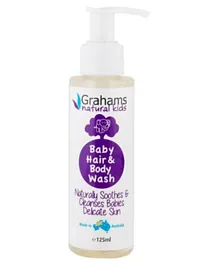 Grahams Natural Baby Hair And Body Wash - 125ml