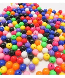 Craft Plastic Beads 7mm Assorted -Multicolor