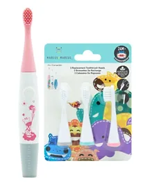 Marcus & Marcus Kids Sonic Electric Toothbrush With Replacement Heads - Pink