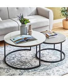 HomeBox Marwell Sintered Stone Coffee Table - 2 Pieces