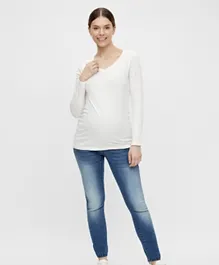 Mamalicious Maternity Denim Jeans - Blue