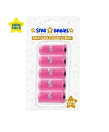 Star Babies Scented Bag Blister Pink - Pack of 5 (15 Each)